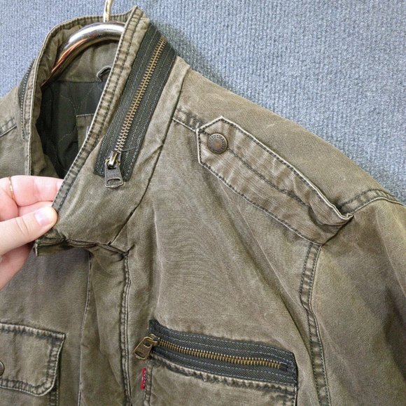 Levis Trucker Field Canvas Jacket Mens Large Quilt Lined Chore Workwear Surplus - Picture 4 of 15